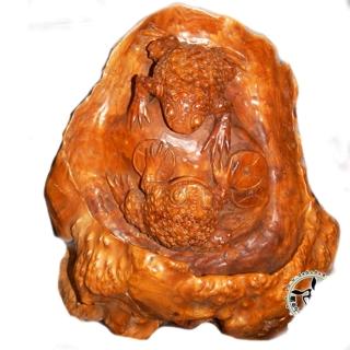 【十方佛教文物】招財蟾蜍{樹瘤}開運擺飾(平安吉祥如意)