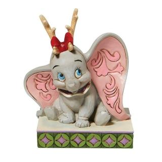 【Enesco】精品家飾 Disney 迪士尼 小飛象聖誕鹿角居家擺飾