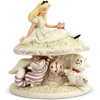 【Enesco】精品家飾 Disney 迪士尼 愛麗絲純白居家擺飾