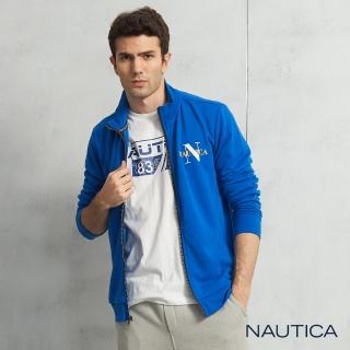 【NAUTICA】男裝輕薄休閒長袖立領外套(寶藍)