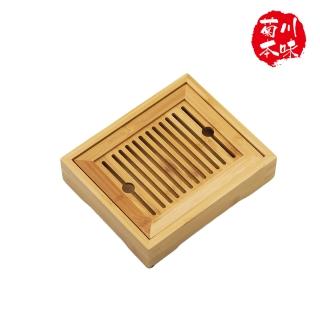 【菊川本味】炭化小茶盤-集水-20cm(茶具 竹茶盤 小茶盤 個人茶盤 房間茶盤 雙層茶盤 集水茶盤 簡約茶盤)