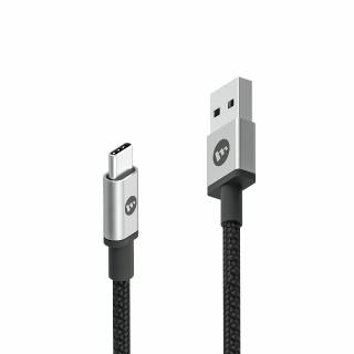 【mophie】100cm USB-A To USB-C 編織快速充電傳輸線(黑色)