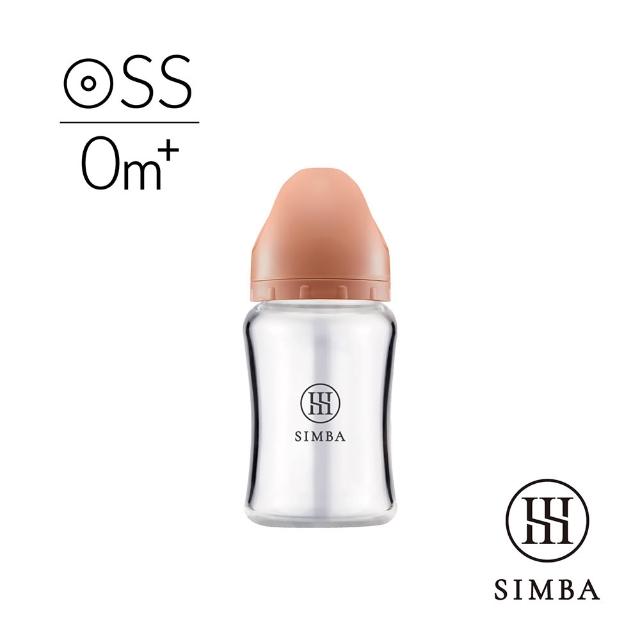 【Simba 小獅王辛巴】新生適用-蘊蜜質金玻璃寬口防脹氣奶瓶180ml(主導式餵奶專用)