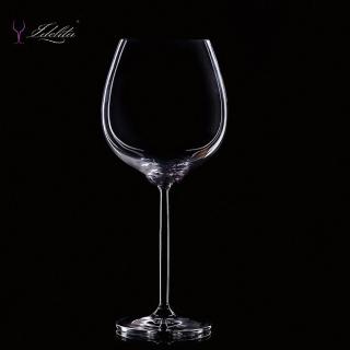 【Edelita】無鉛水晶玻璃6入組 勃根地紅酒杯 660mL(高腳杯 雞尾酒杯 紅酒杯)