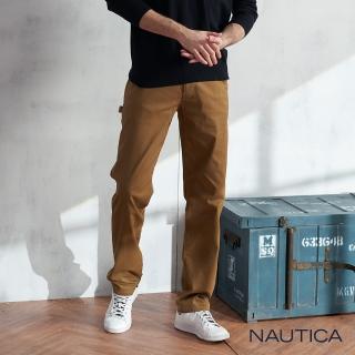 【NAUTICA】男裝 簡約設計休閒長褲(卡其色)