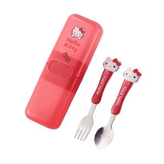【優貝選】凱蒂貓HELLO KITTY 兒童必備 304不鏽鋼叉子湯匙套組(平輸品)