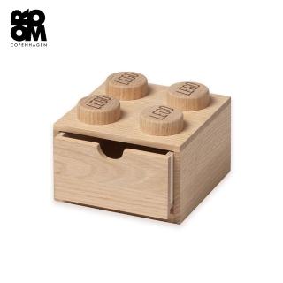 【Room Copenhagen】LEGO樂高桌上型木製四凸抽屜收納箱-淺色橡木