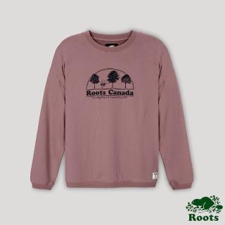 【Roots】Roots 女裝- 心靈平衡系列 瑜珈海狸寬版圓領上衣(玫瑰色)
