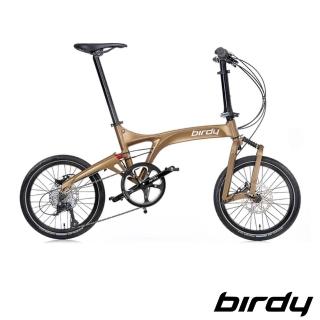 【Birdy】New BirdyⅢ Touring 內3x外8 24速18吋公路車幾何前後避震折疊車-銀沙棕(古銅金)