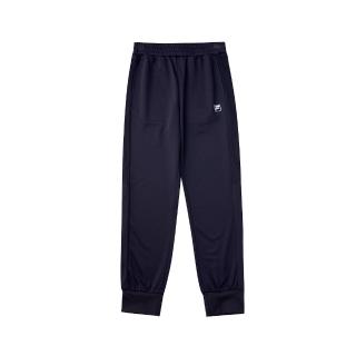 【FILA】KIDS 休閒褲 女童吸濕排汗束口褲-丈青(5PNV-4321-NV)
