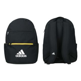 【adidas 愛迪達】大型雙肩包-後背包 肩背包 旅行包 25L 愛迪達 黑白黃(H30352)