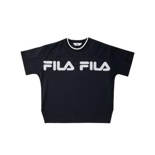【FILA】KIDS 短T T恤  童短袖籃球上衣-黑色(1TEV-4406-BK)