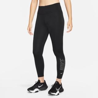【NIKE 耐吉】長褲 女款 運動長褲 緊身褲 AS W NK ONE DF HBR MR 7/8 TGT 黑 DD5408-010