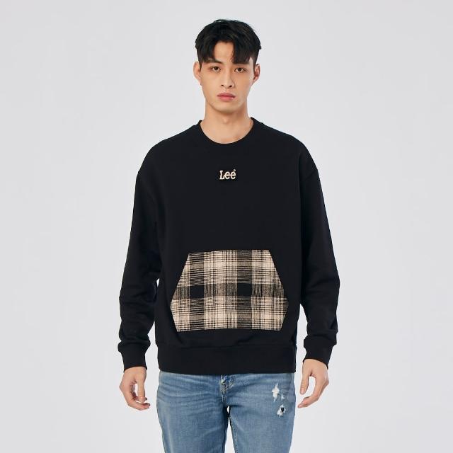 【Lee】男裝 長袖厚T / 格紋口袋 共2色 Oversized版型(LL210327008 / LL210327K11)