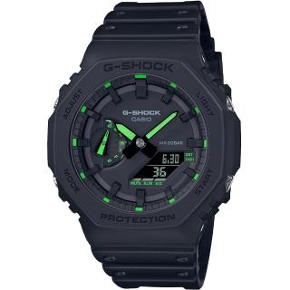 【CASIO 卡西歐】G-SHOCK 八角農家橡樹雙顯手錶(GA-2100-1A3/速)