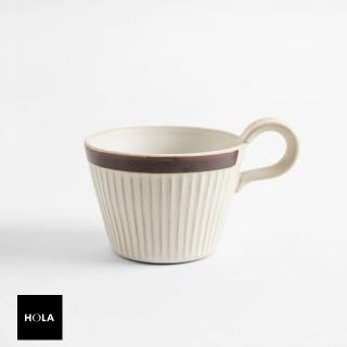 【HOLA】霧夜線條咖啡杯310ml 純白