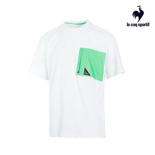 【LE COQ SPORTIF 公雞】短袖T恤 中性-白色-LKN23223