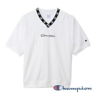 【Champion】AS V領Logo短Tee-白色