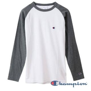 【Champion】BASIC 刺繡小C LOGO 長TEE-深灰