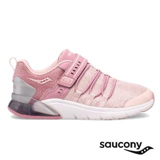 【SAUCONY 索康尼】慢跑鞋/運動鞋/休閒鞋/童鞋 原廠貨 FLASH GLOW 2.0(粉嫩-SCSK165065)