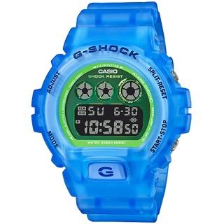 【CASIO 卡西歐】G-SHOCK 半透明螢光時尚電子手錶(DW-6900LS-2)