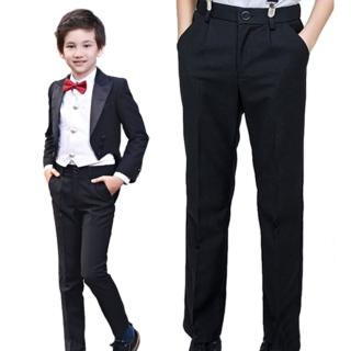 【橘魔法】後鬆緊西裝長褲(男童 花童 婚禮 表演服裝 大童 褲子 中童 西裝褲 畢業典禮)