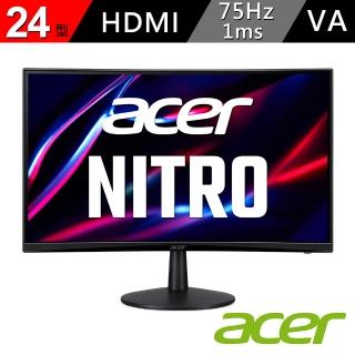 【Acer 宏碁】23.6型 VA遊戲電競螢幕 支援HDMI介面/FreeSync(ED240Q)