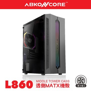 【ABKONCORE】ABKONCORE L860 ATX玻璃RGB機殼(原廠保固一年)