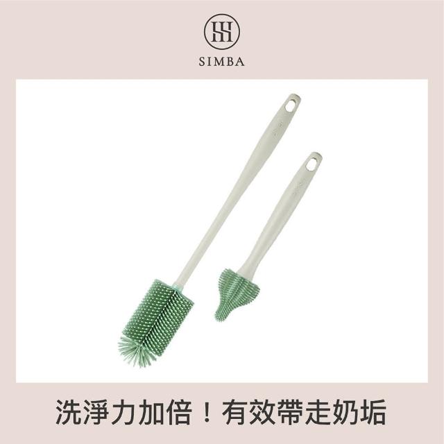 【Simba 小獅王辛巴】超柔無垢白金矽膠奶瓶刷組