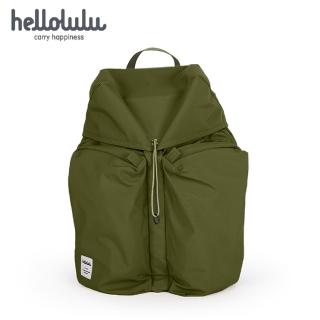 【hellolulu】OLIVER繩扣休閒後背包L-馬丁尼綠(HL50286-230)