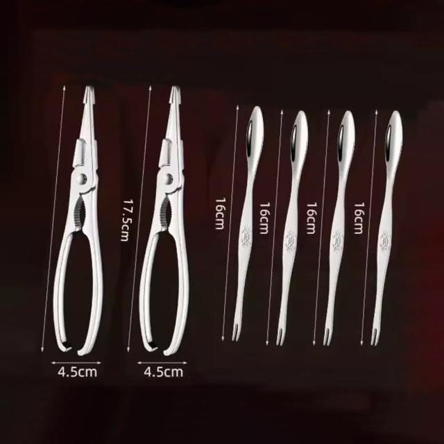 【瑞典廚房】304不鏽鋼 吃蟹工具 大閘蟹工具 兩套組合(蟹剪 蟹針 蟹夾 螃蟹鉗 蟹叉 多件組合)
