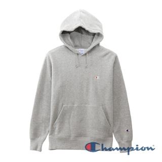 【Champion】BASIC內刷毛連帽Tee-灰色