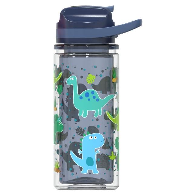 【Cool Gear 酷樂】兒童雙層藝術吸管式水壺450ml(翻蓋吸管式)