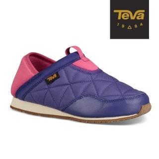 【TEVA】原廠貨 中童 Ember Moc 防潑水菠蘿麵包鞋/休閒鞋/懶人鞋/童鞋(紫-TV1103202CUTR)