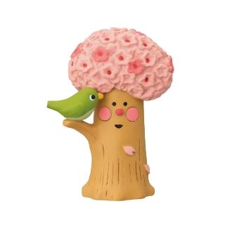 【DECOLE】concombre 櫻花和抹茶 小春茶屋 綠繡眼和櫻花樹