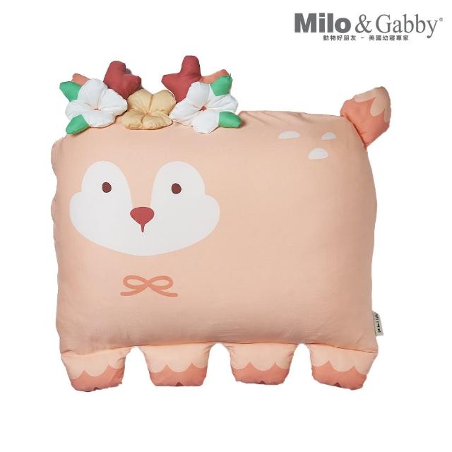 【Milo&Gabby】動物好朋友-超細纖維可水洗防蟎大枕心+莫代爾大枕套組(多款可選-2歲以上)