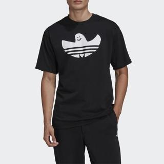 【adidas 愛迪達】上衣 男款 短袖上衣 運動 三葉草 國際碼 SS G SHMOO TEE 黑 GK2905