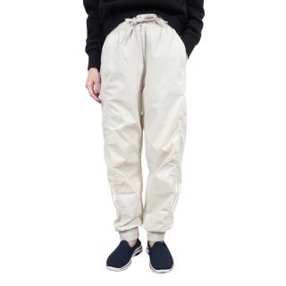 【adidas 愛迪達】Adidas MET SHIR PT 女 長褲 休閒 運動 縮口褲 風褲 舒適 愛迪達 米(HF2464)