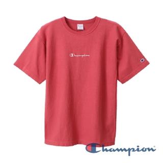 【Champion】RW刺繡Logo短Tee-桃紅色-9.4oz