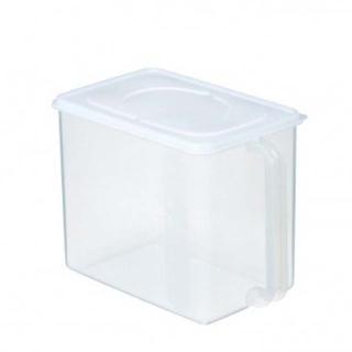 【小禮堂】INOMATA 單把食品收納箱 《透明款》(平輸品)