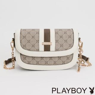 【PLAYBOY】翻蓋斜背包 可可拿鐵Cocoa latte系列(咖啡色)