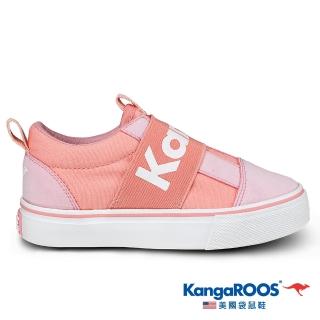 【KangaROOS 美國袋鼠鞋】兒童鞋 VISTA 帆布趣味童鞋/休閒鞋(粉紅-KK01323)