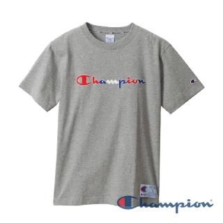 【Champion】AS彩色刺繡字體短Tee-灰色