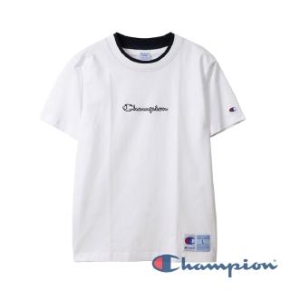 【Champion】AS刺繡字體短TEE-白色