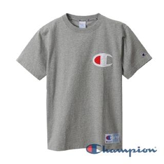 【Champion】AS刺繡Logo短Tee-灰色