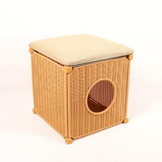 【crazypaws 瘋狂爪子】藤立方-寵物居家-貓屋坐椅(貓窩/收納/寵物傢俱)