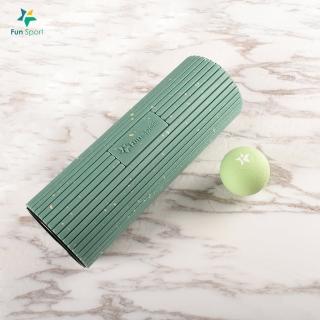 【Fun Sport】綠能浩克-筋膜修復滾棒-健力滾筒+雷力斯按摩球（草原綠）(滾筒 按摩球 滾棒 按摩滾筒)