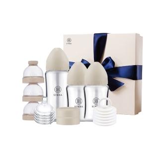 【Simba 小獅王辛巴官方直營】蘊蜜質金玻璃寬口奶瓶新生經典禮盒(彌月禮盒/新生兒適用)