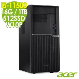 【Acer 宏碁】VM4680G 商用電腦 i5-11500/16G/512SSD+1TB/W10P(六核心雙碟電腦)