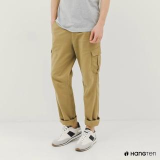 【Hang Ten】男裝-REGULAR FIT標準彈性口袋褲(卡其)
